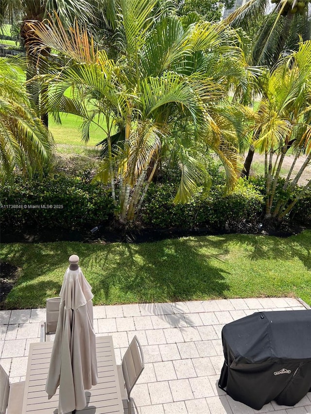 view of patio / terrace featuring a grill