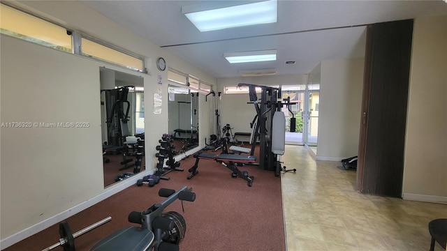 view of exercise room