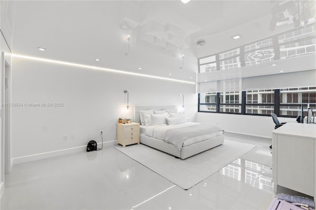 view of tiled bedroom