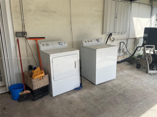 laundry area featuring washer and dryer