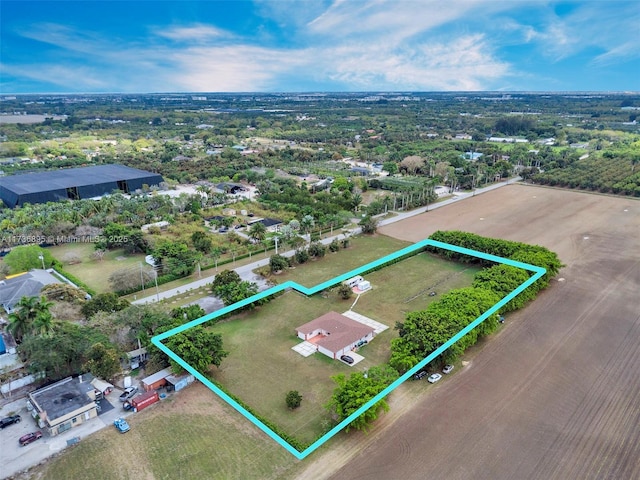 15750 SW 232nd St, Miami, FL 33170 - aerial view of property and surrounding area featuring property parcel outlined