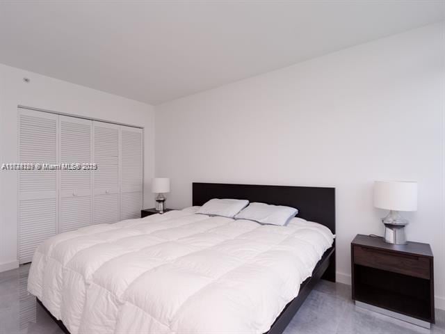 bedroom with a closet