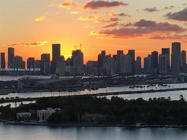 city view featuring a water view