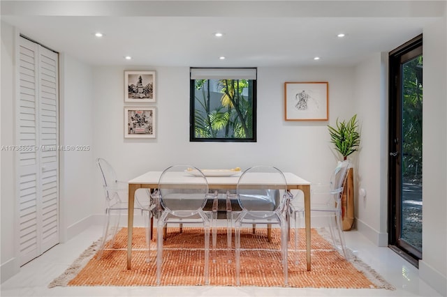 view of dining space