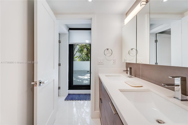 bathroom featuring vanity