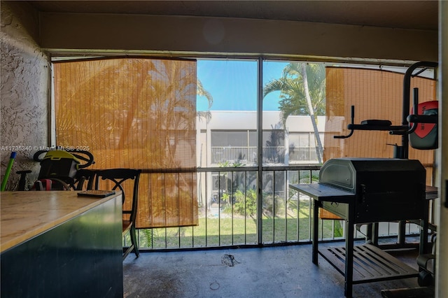 view of sunroom