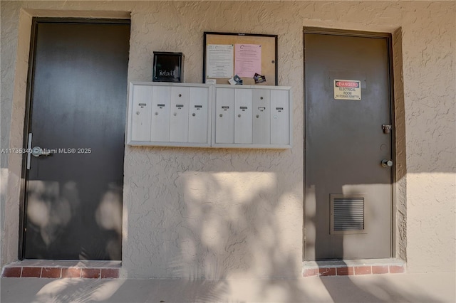 exterior space featuring mail boxes