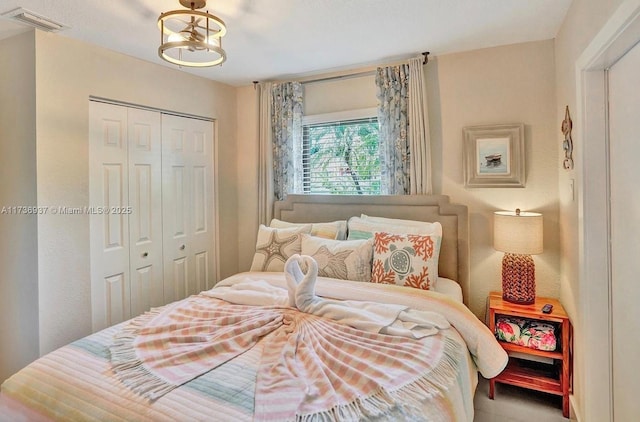 bedroom featuring a closet