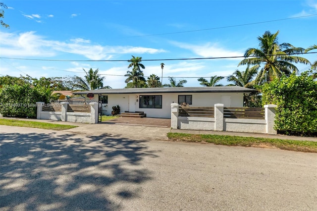 view of single story home