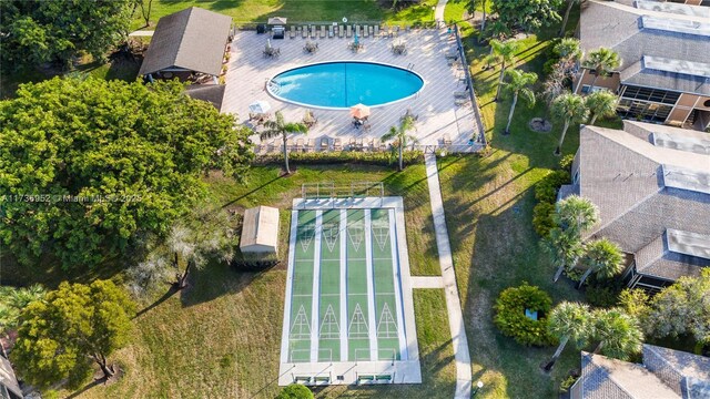 birds eye view of property