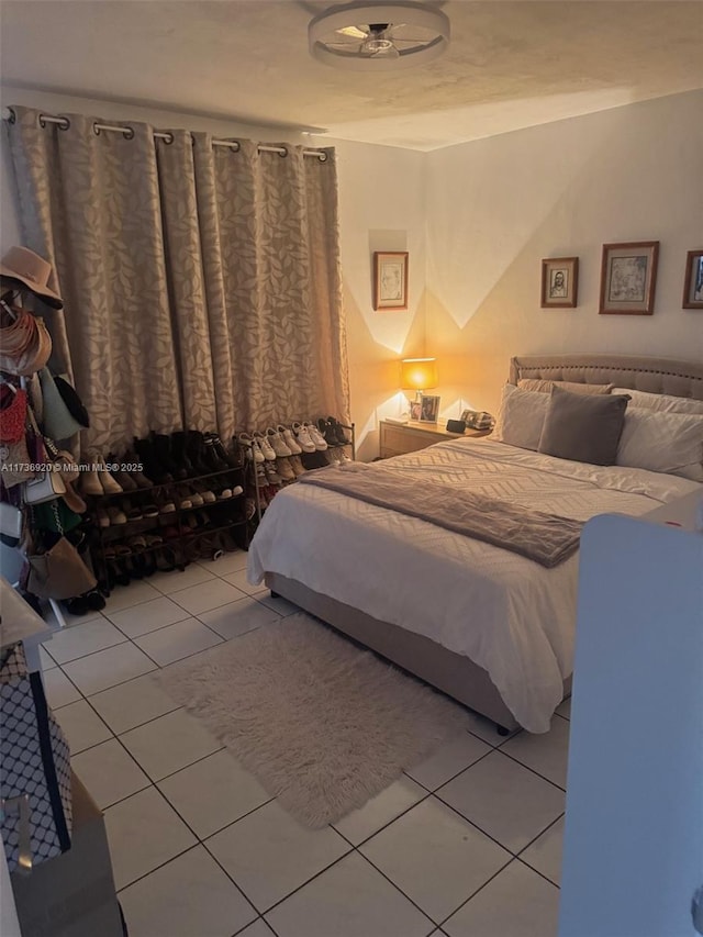 view of tiled bedroom