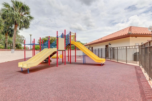 view of jungle gym