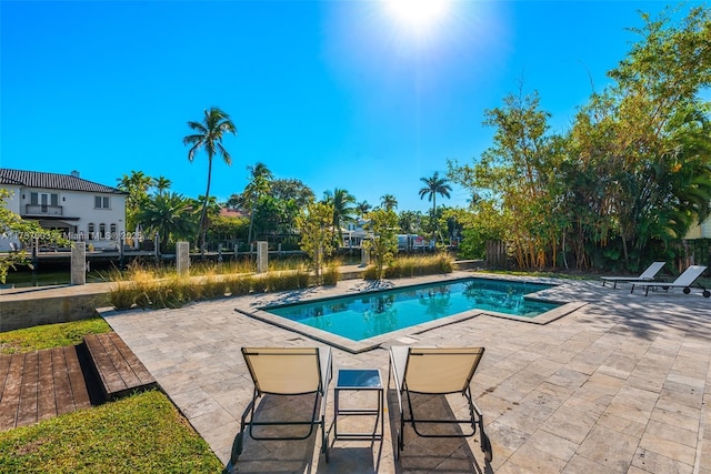 view of pool with a patio area