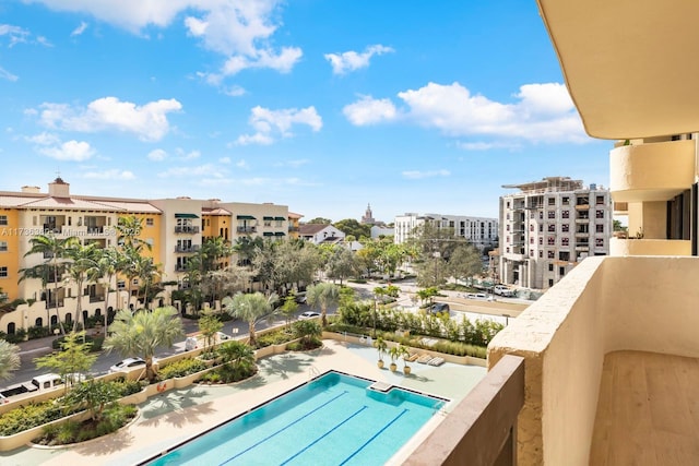 view of pool with a patio