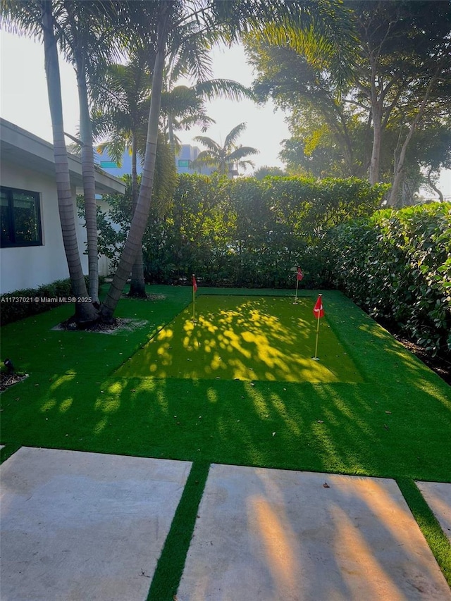 view of yard with a patio area