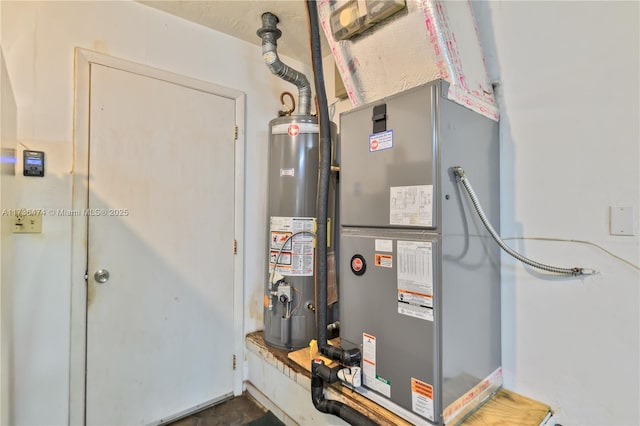 utilities featuring heating unit and water heater