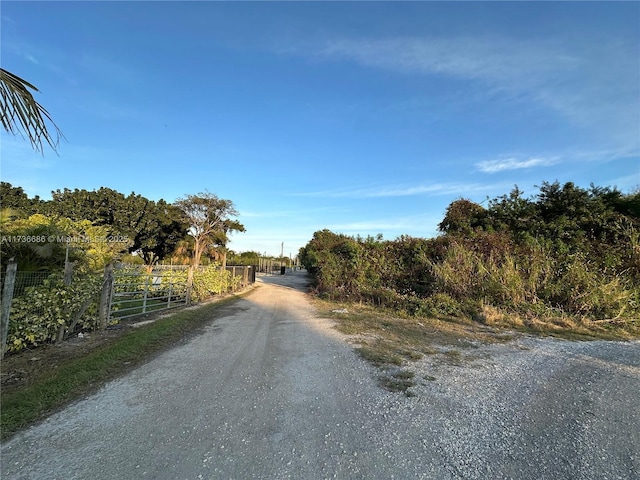 view of street featuring a rural view