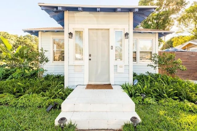 view of doorway to property