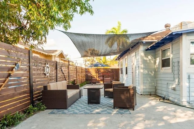 view of patio / terrace with an outdoor hangout area