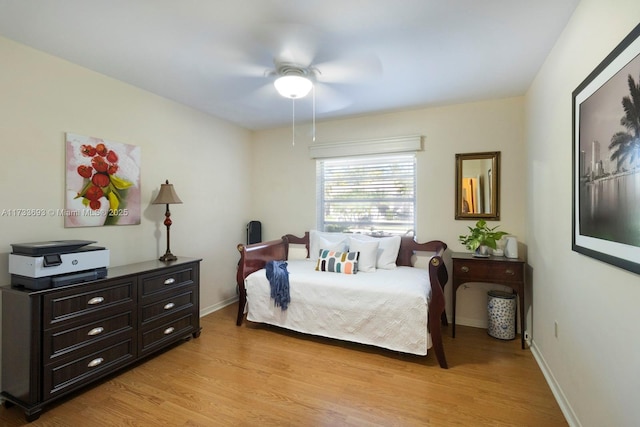 7420 SW 145th Ter, Palmetto Bay, FL 33158 - bedroom featuring light hardwood / wood-style flooring and ceiling fan
