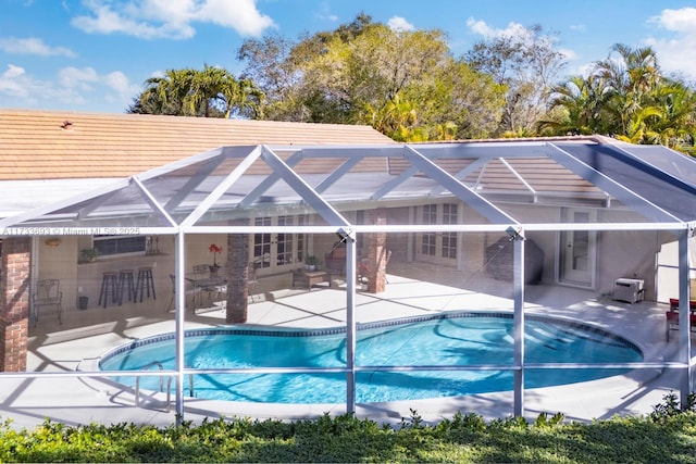 7420 SW 145th Ter, Palmetto Bay, FL 33158 - view of pool with a patio and a lanai