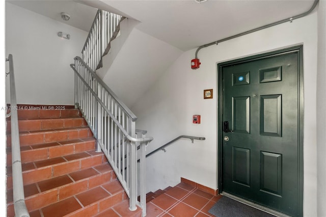 interior space with tile patterned flooring