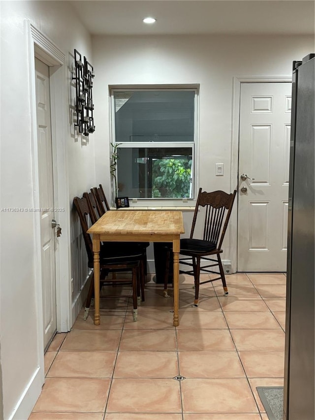 view of tiled dining room