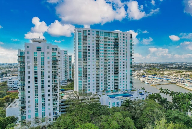 view of property with a water view