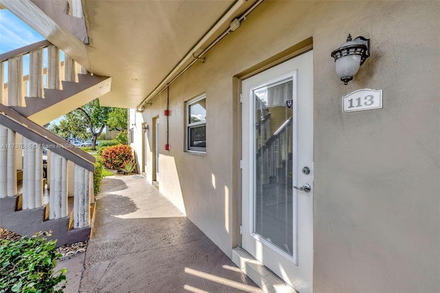 view of doorway to property