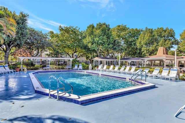 view of pool with a patio