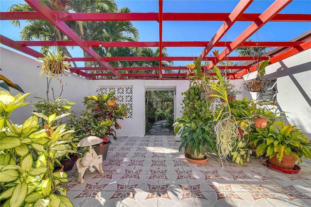 view of patio / terrace with a pergola