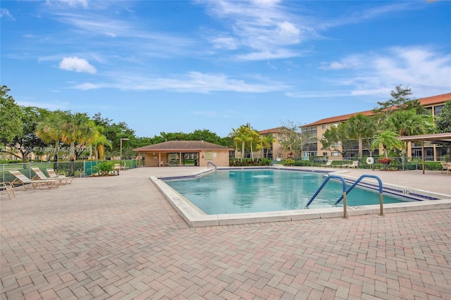 view of pool with a patio