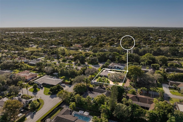 birds eye view of property featuring a residential view