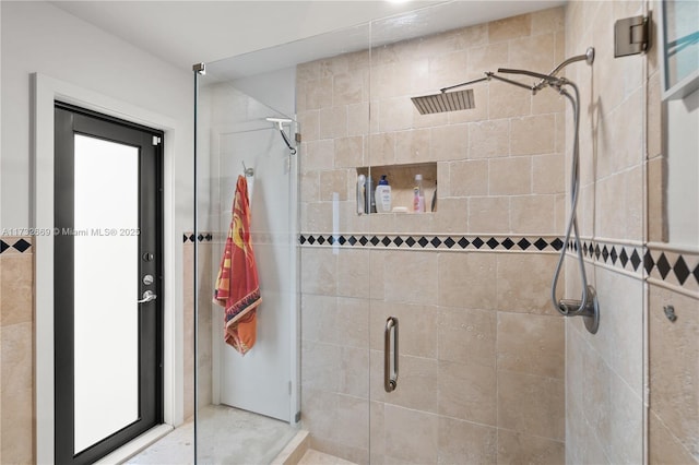 bathroom with walk in shower