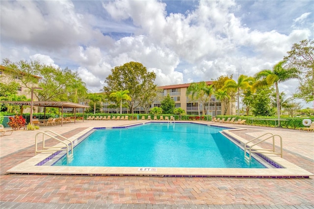 view of pool with a patio area