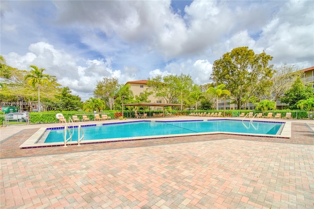 view of pool with a patio