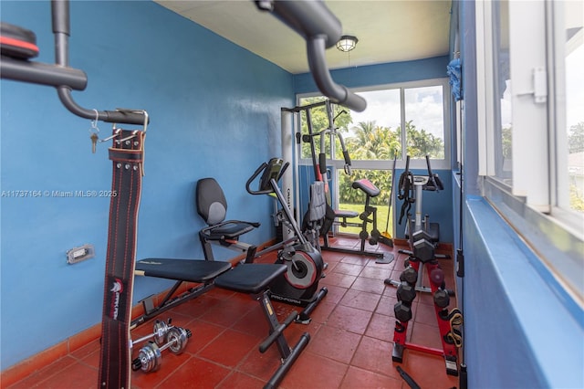 view of workout area