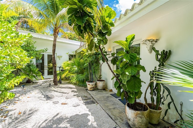 view of patio with french doors