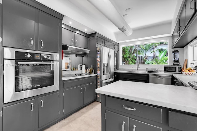 kitchen featuring sink and appliances with stainless steel finishes