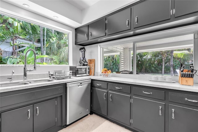 kitchen featuring dishwasher and sink