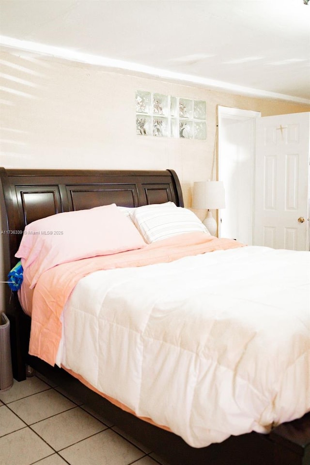 view of tiled bedroom