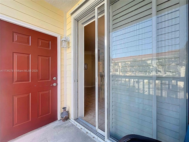 view of doorway to property