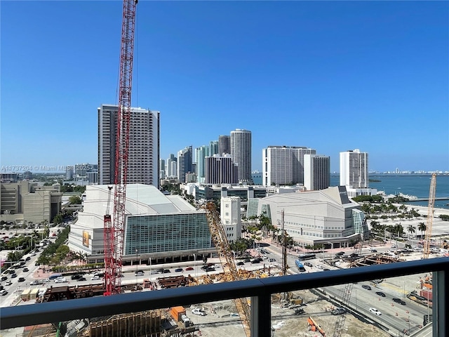 city view featuring a water view