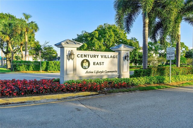 view of community sign