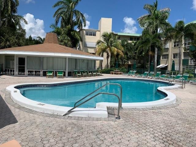 view of pool with a patio area