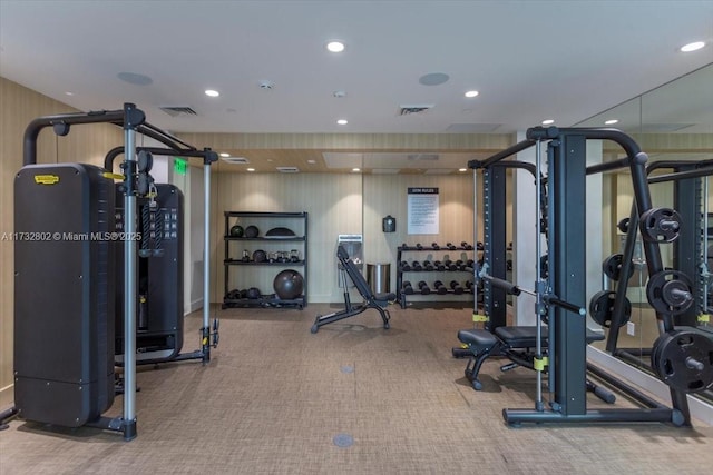 view of exercise room