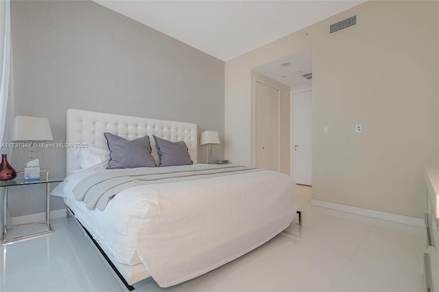 view of tiled bedroom