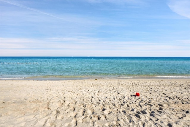 water view with a view of the beach