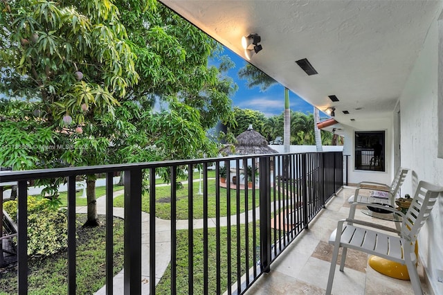 view of balcony