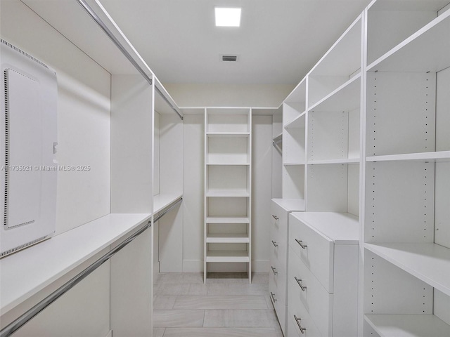 view of walk in closet